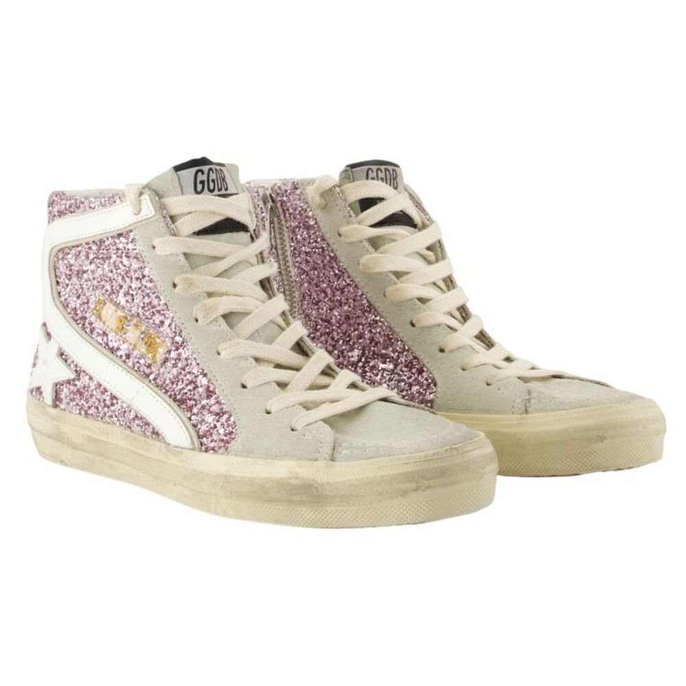 Slide Sneakers - Golden Goose Deluxe Brand - Leather - Purple - Picture 2 of 2